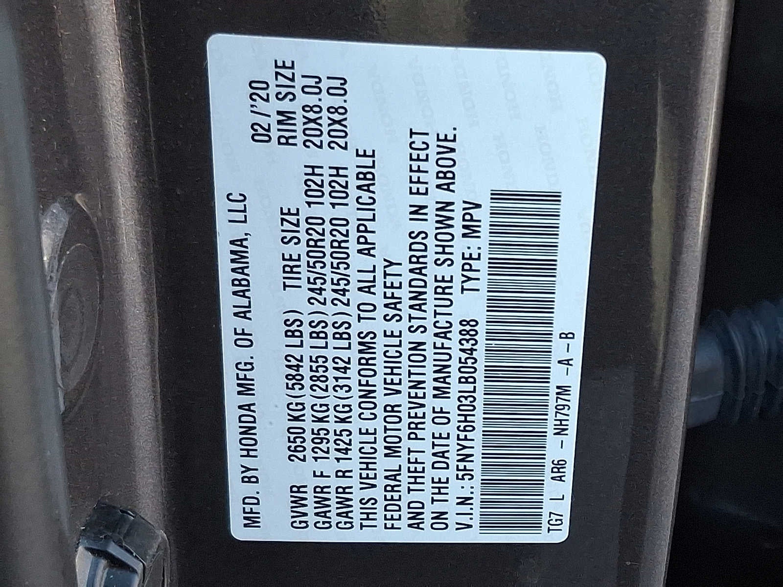 2020 Honda Pilot AWD Elite